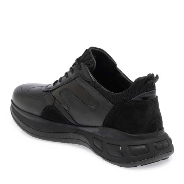Siyah Deri Erkek Sneaker - E23S1AY56385-A23 - 2