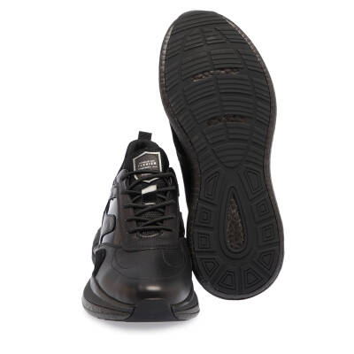  Siyah Deri Erkek Sneaker - E23S1AY56385-A23 - 4