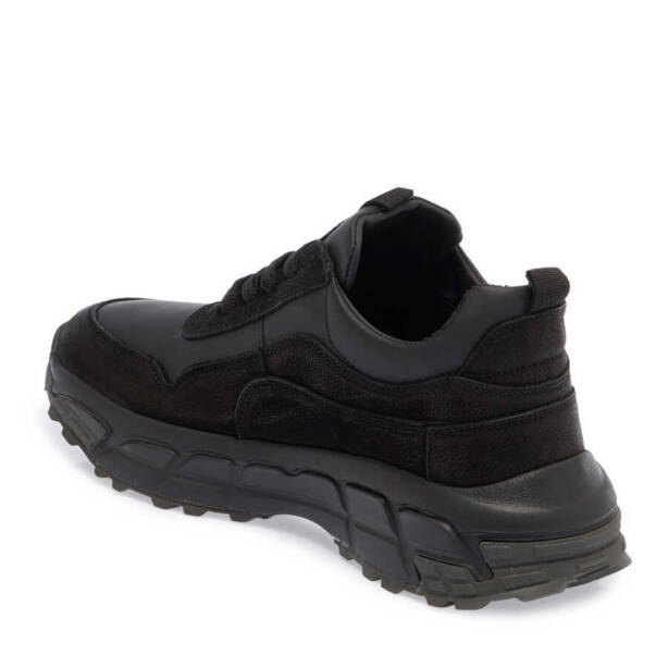 Siyah Deri Erkek Sneaker - E23S1AY56387-A23 - 2