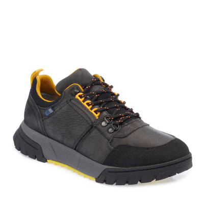 Siyah Deri Erkek Sneaker - E23S1AY56398-A23 
