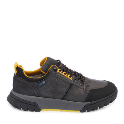 Siyah Deri Erkek Sneaker - E23S1AY56398-A23 - 3