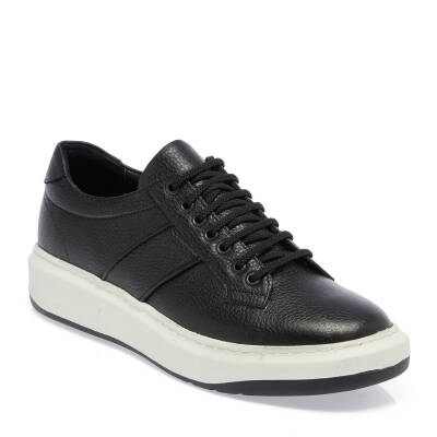  Siyah Deri Erkek Sneaker - E23S1AY56404-A23 