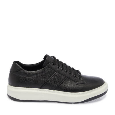  Siyah Deri Erkek Sneaker - E23S1AY56404-A23 - 3