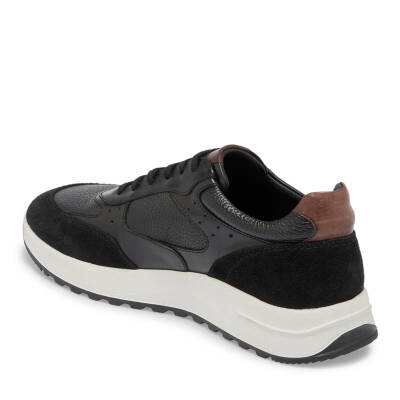  Siyah Deri Erkek Sneaker - E23S1AY56489-W19 - 2