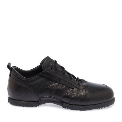 Siyah Deri Erkek Sneaker - E23S1AY56504-A41 - 3