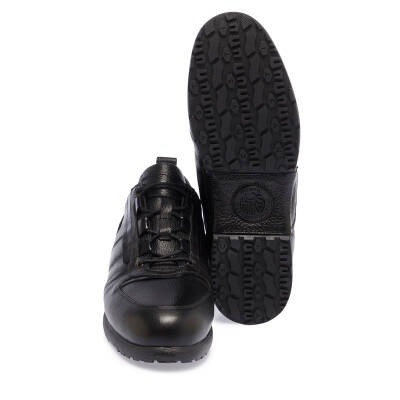 Siyah Deri Erkek Sneaker - E23S1AY56504-A41 - 4