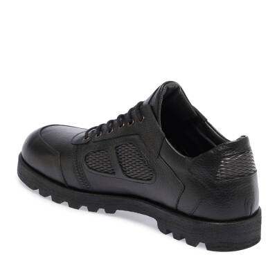 Siyah Deri Erkek Sneaker - E23S1AY56505-A41 - 2
