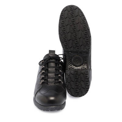 Siyah Deri Erkek Sneaker - E23S1AY56506-M2S - 4