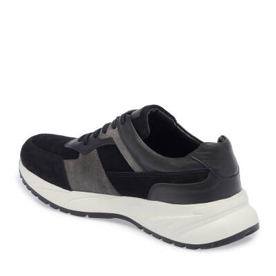  Siyah Deri Erkek Sneaker - E23S1AY56555-A01 - 2