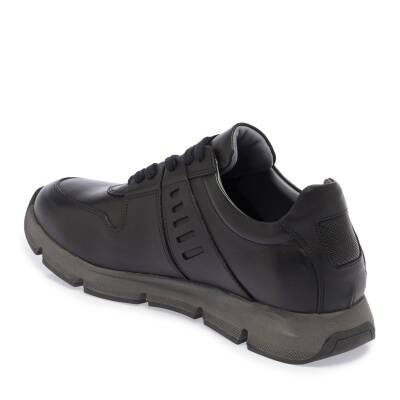  Siyah Deri Erkek Sneaker - E23S1AY56574-A43 - 2