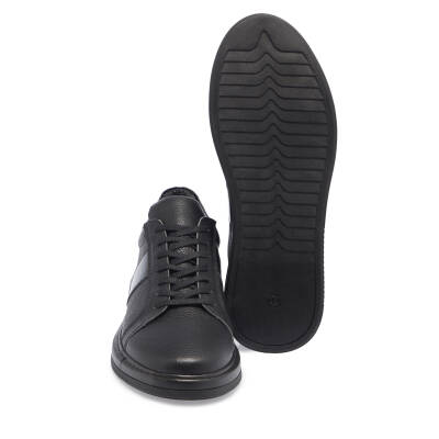  Siyah Deri Erkek Sneaker - E23S1AY56605-A41 - 4