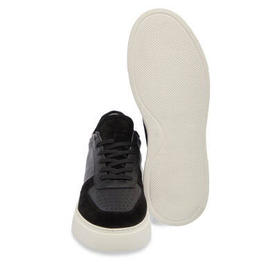  Siyah Deri Erkek Sneaker - E24I1AY56601-W19 - 4