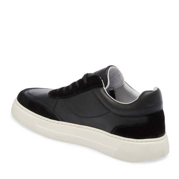 Siyah Deri Erkek Sneaker - E24I1AY56602-W19 - 2