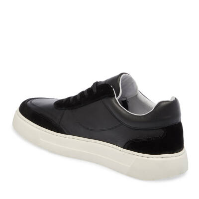  Siyah Deri Erkek Sneaker - E24I1AY56602-W19 - 2