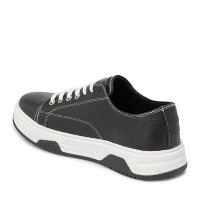  Siyah Deri Erkek Sneaker - E24I1AY56604-A23 - 2