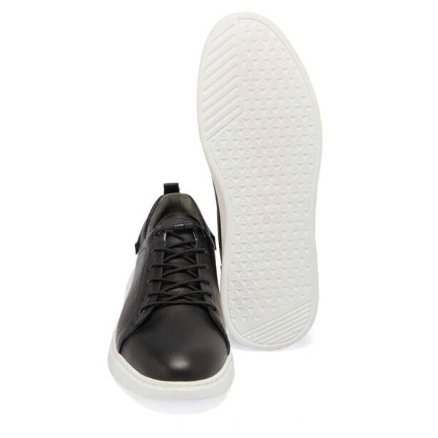 Siyah Deri Erkek Sneaker - E24I1AY56608-A23 - 4