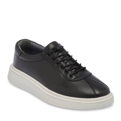  Siyah Deri Erkek Sneaker - E24I1AY56610-A23 