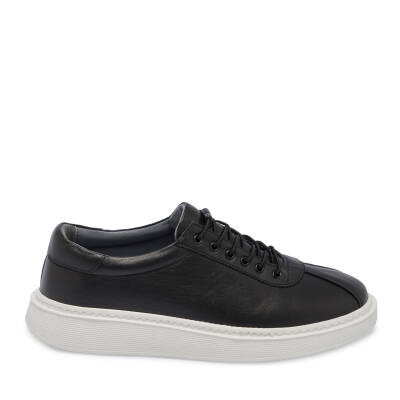  Siyah Deri Erkek Sneaker - E24I1AY56610-A23 - 3