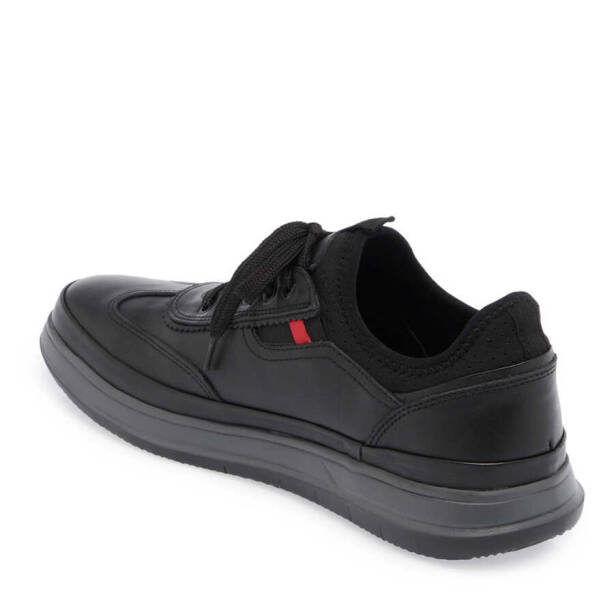 Siyah Deri Erkek Sneaker - E24I1AY56615-A23 - 2