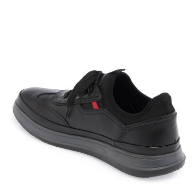  Siyah Deri Erkek Sneaker - E24I1AY56615-A23 - 2