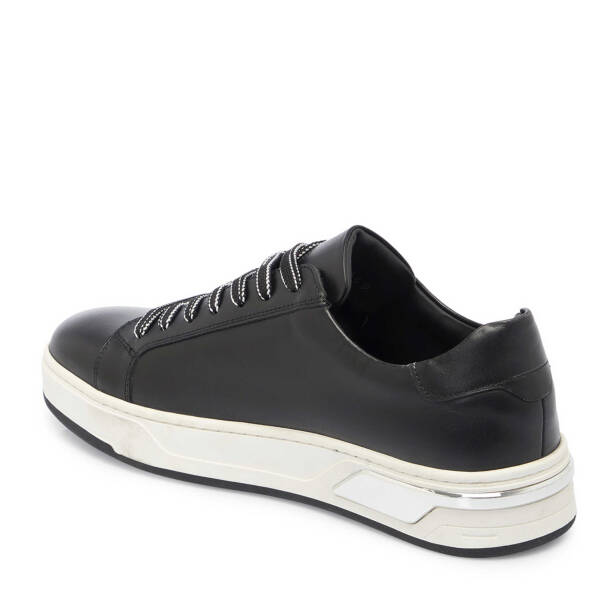 Siyah Deri Erkek Sneaker - E24I1AY56616-A23 - 2