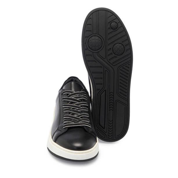 Siyah Deri Erkek Sneaker - E24I1AY56616-A23 - 4