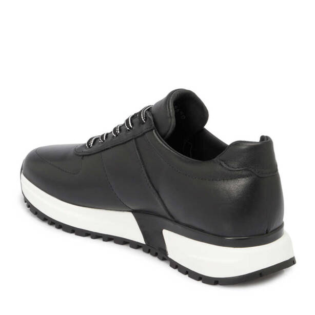 Siyah Deri Erkek Sneaker - E24I1AY56617-A23 - 2