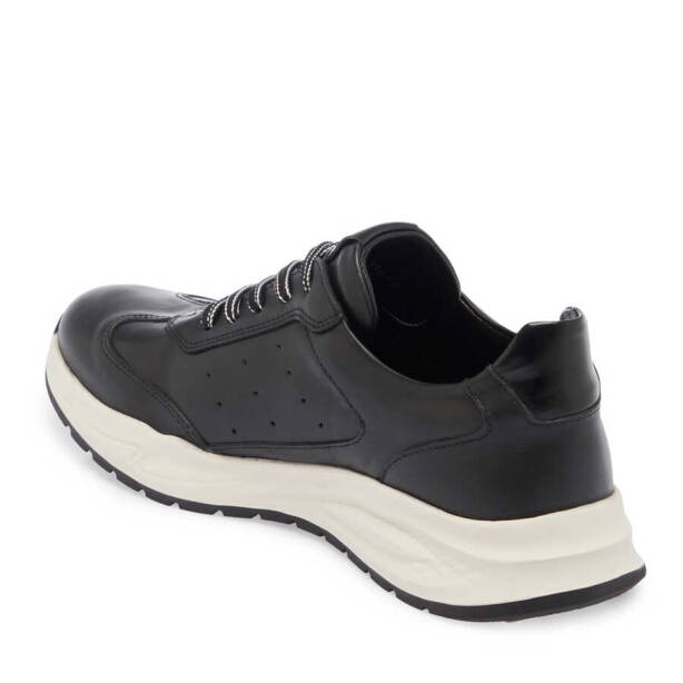 Siyah Deri Erkek Sneaker - E24I1AY56620-A23 - 2