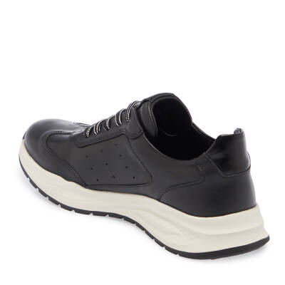  Siyah Deri Erkek Sneaker - E24I1AY56620-A23 - 2