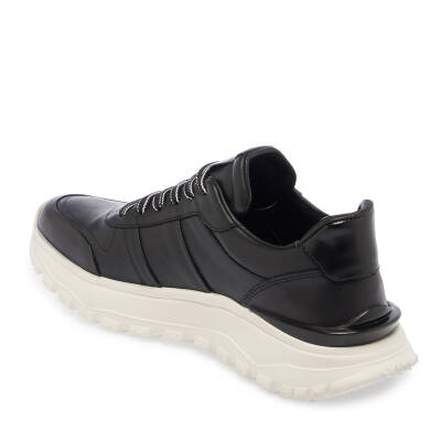  Siyah Deri Erkek Sneaker - E24I1AY56621-A23 - 2