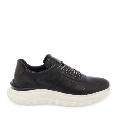  Siyah Deri Erkek Sneaker - E24I1AY56621-A23 - 3