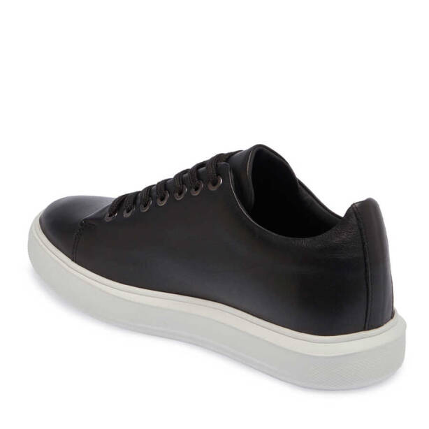 Siyah Deri Erkek Sneaker - E24I1AY56625-A23 - 2