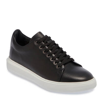  Siyah Deri Erkek Sneaker - E24I1AY56625-A23 