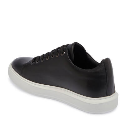  Siyah Deri Erkek Sneaker - E24I1AY56625-A23 - 2