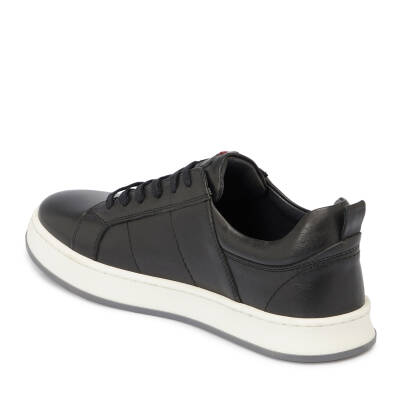  Siyah Deri Erkek Sneaker - E24I1AY56628-A23 - 2