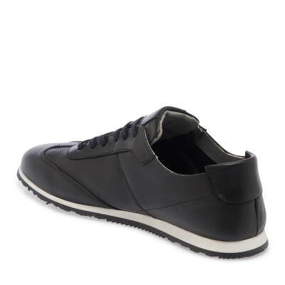  Siyah Deri Erkek Sneaker - E24I1AY56631-A23 - 2