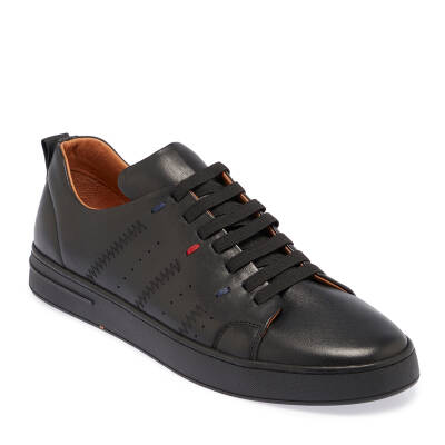  Siyah Deri Erkek Sneaker - E24I1AY56635-A23 