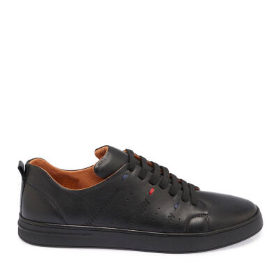  Siyah Deri Erkek Sneaker - E24I1AY56635-A23 - 3