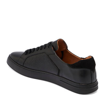  Siyah Deri Erkek Sneaker - E24I1AY56636-A23 - 2