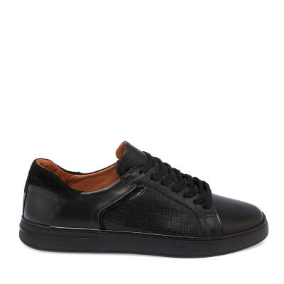  Siyah Deri Erkek Sneaker - E24I1AY56636-A23 - 3