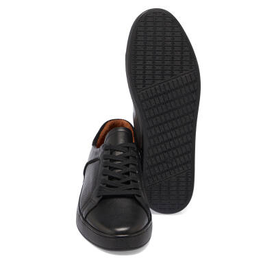  Siyah Deri Erkek Sneaker - E24I1AY56636-A23 - 4