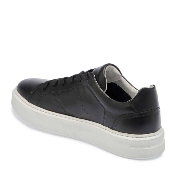 Siyah Deri Erkek Sneaker - E24I1AY56637-A23 - 2