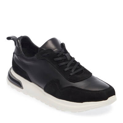  Siyah Deri Erkek Sneaker - E24I1AY56667-W19 