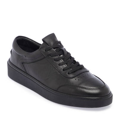  Siyah Deri Erkek Sneaker - E24I1AY56669-W19 