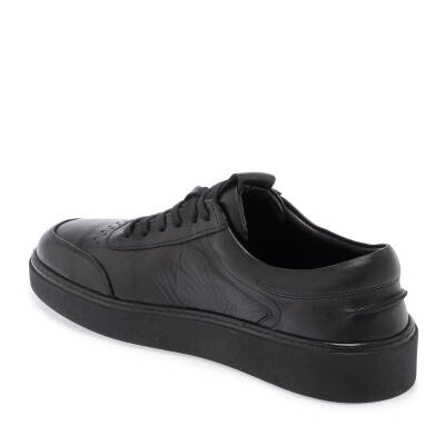  Siyah Deri Erkek Sneaker - E24I1AY56669-W19 - 2