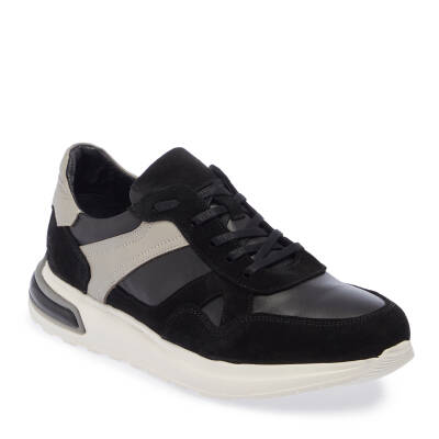  Siyah Deri Erkek Sneaker - E24I1AY56670-W19 