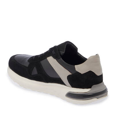  Siyah Deri Erkek Sneaker - E24I1AY56670-W19 - 2