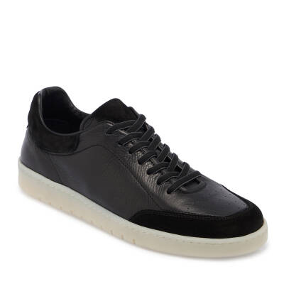  Siyah Deri Erkek Sneaker - E24I1AY56687-A23 