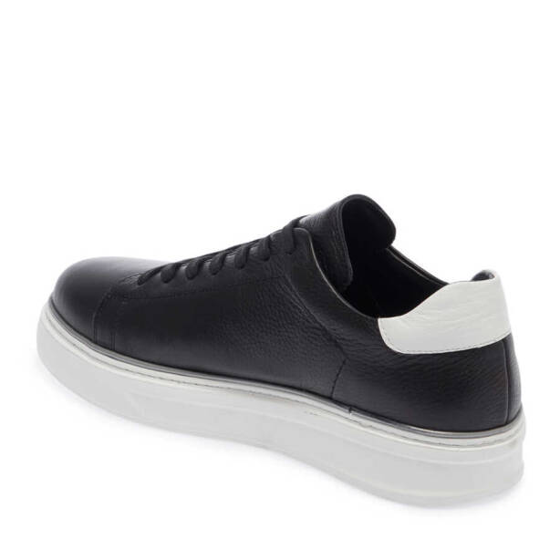 Siyah Deri Erkek Sneaker - E24I1AY56688-A23 - 2