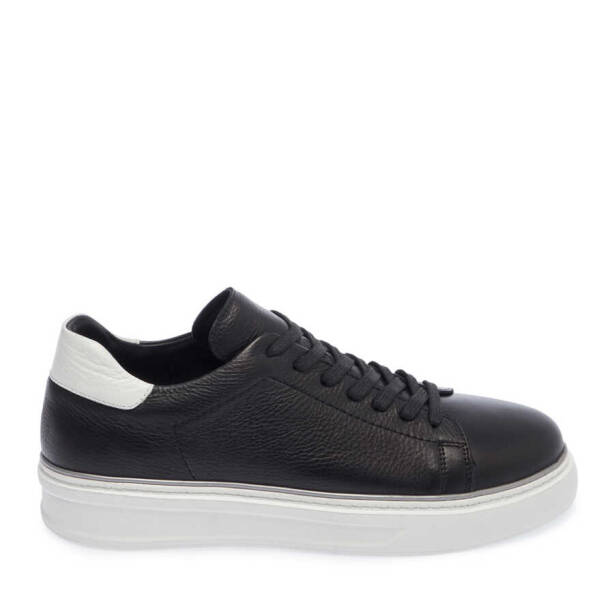 Siyah Deri Erkek Sneaker - E24I1AY56688-A23 - 3